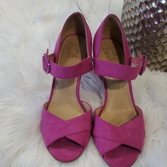 Naturalizer Shoes - Naturalizer Pink Fucha Strappy Heels Shoes